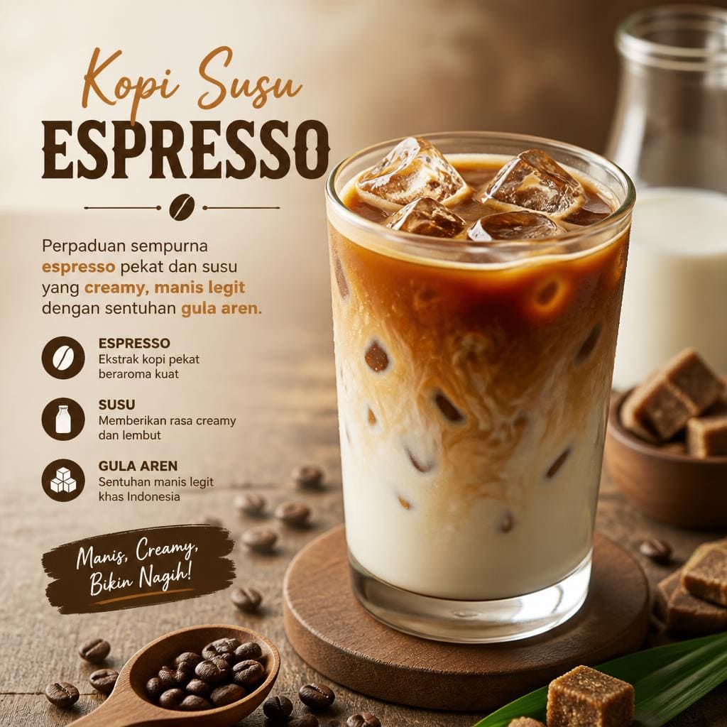 Kopi Susu Espresso di Solong Coffee